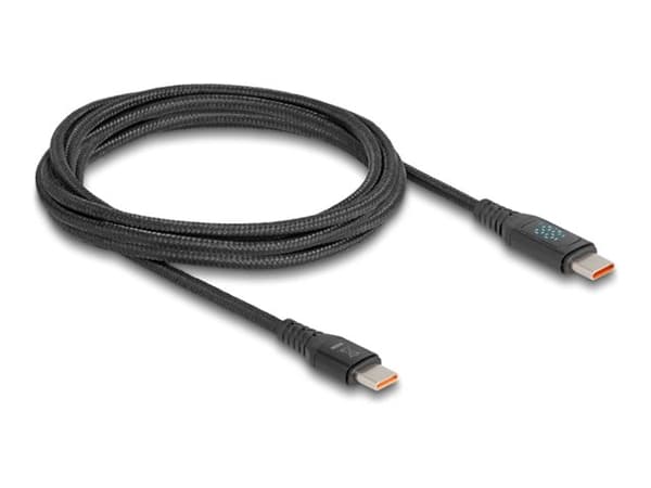Delock - USB-kabel - 24 pin USB-C (hane) till 24 pin USB-C (hane) - 28 V - 5 A - 1.2 m - up to 480 Mbps, Stöd för Power Delivery 3,1, USB Power Deliv