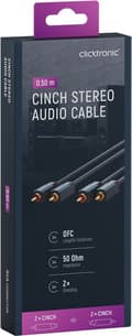 Miniatyrbild 3 av 8: ClickTronic RCA-kabel, stereo Premiumkabel | 2x RCA plugg  2x RCA plugg | 0,5 m | OFC innerledare