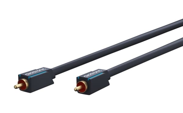 ClickTronic RCA-kabel, mono Premiumkabel | 1x cinch plug  1x cinch plug | 1,0 m | OFC innerledare