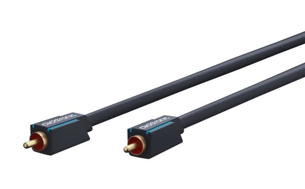 ClickTronic RCA-kabel, mono Premiumkabel | 1x cinch plug  1x cinch plug | 2,0 m | OFC innerledare