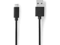 Miniatyrbild 5 av 5: Nedis CCGP60500BK10, 1 m, USB-A, Micro-USB B, USB 2.0, Man/kvinna, Svart