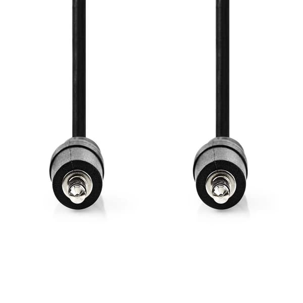 Nedis Stereoljudkabel | 3.5 mm Hane | 3.5 mm Hane | Nickelplaterad | 0.50 m | Rund | Svart | Label