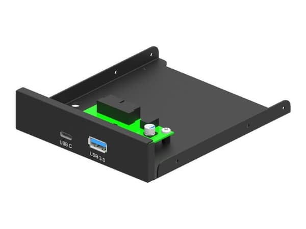 Gembird - Portpanel till lagringsfack - USB 3.1 Gen 1, USB-C - svart