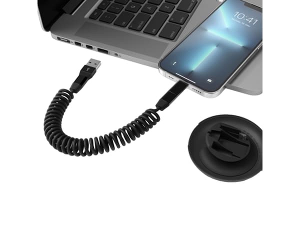 Vonmählen Allroundo Eco, 0,9 m, USB C, USB C, 0,48 Gbit/s, Sort