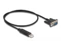 Miniatyrbild 3 av 5: Delock - USB / seriell kabel - USB (hane) till DB-9 (hane) skruvbar - 50 cm