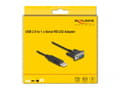 Miniatyrbild 4 av 5: Delock - USB / seriell kabel - USB (hane) till DB-9 (hane) skruvbar - 50 cm