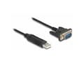 Miniatyrbild 5 av 5: Delock - USB / seriell kabel - USB (hane) till DB-9 (hane) skruvbar - 50 cm