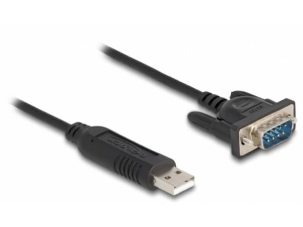 Delock - USB / seriell kabel - USB (hane) till DB-9 (hane) skruvbar - 50 cm