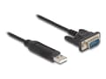 Miniatyrbild 1 av 5: Delock - USB / seriell kabel - USB (hane) till DB-9 (hane) skruvbar - 50 cm