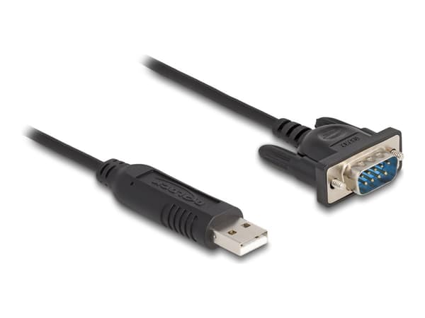 Delock - USB / seriell kabel - USB (hane) till DB-9 (hane) skruvbar - 50 cm