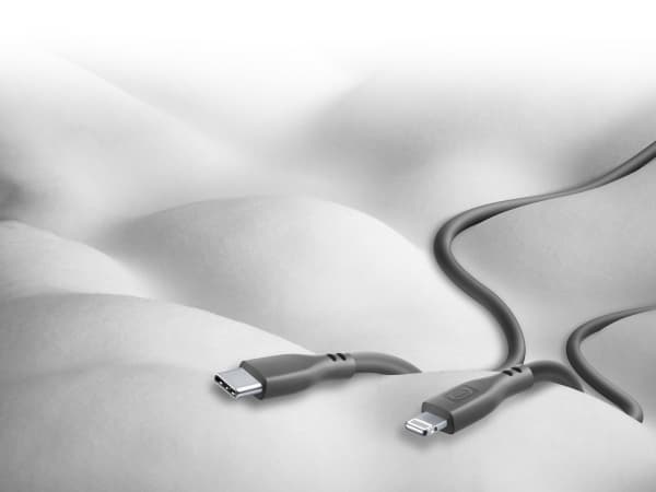 Cellularline 8018080431395, 1,2 m, Lightning, USB C, Hankjønn, Hankjønn, Sort