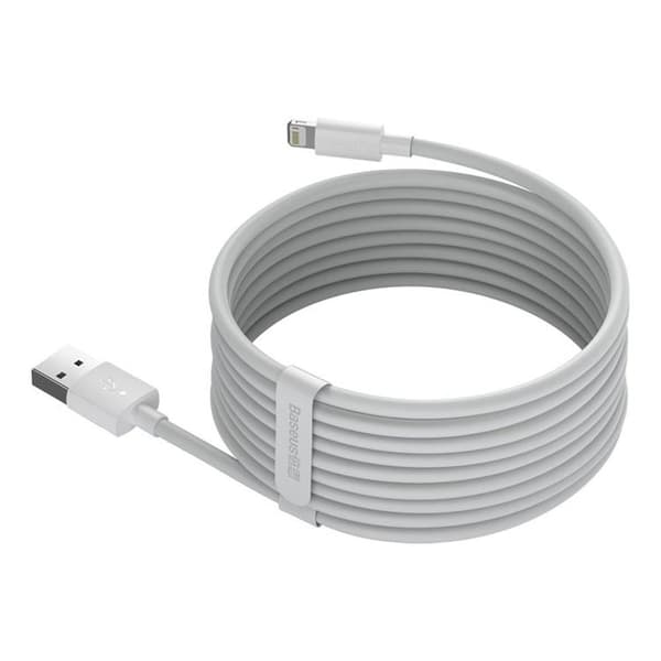 Baseus 2x USB-A till Lightning kabel 1.5m - Vit