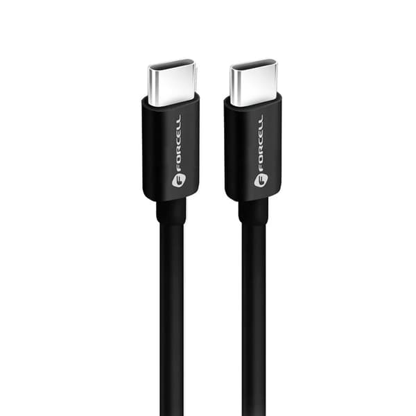 Forcell USB-C Till USB-C Kabel 1m - Svart