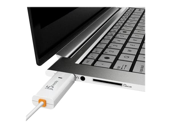 j5create JUC400 - Adapter för direktanslutning - USB 2.0 - USB 2.0 - vit