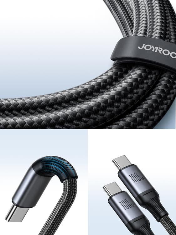 Joyroom 2in1 USB-C till USB-C kabel 100W 1.5m - Svart