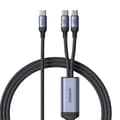 Miniatyrbild 1 av 6: Joyroom 2in1 USB-C till USB-C kabel 100W 1.5m - Svart