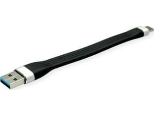 Roline USB-A - USB-C USB-kaapeli musta (Usb-kaapeli 0.11 M Usb 3.2 Gen)