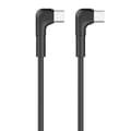 Miniatyrbilde 1 av 2: Maxlife MXUC-09 Vinklet kabel USB-C - USB-C, 1 m, 60 W, svart