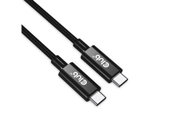 Club 3D - USB-kabel - 24 pin USB-C (hann) til 24 pin USB-C (hann) - USB4 Gen3x2 - 48 V - 5 A - 3 m - aktiv, 4K 120 Hz støtte, 8K 60Hz støtte, toretni