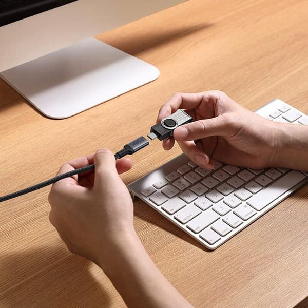 Baseus Förlängning Kabel USB-C Hane/USB-C Hona 0.5m - Svart