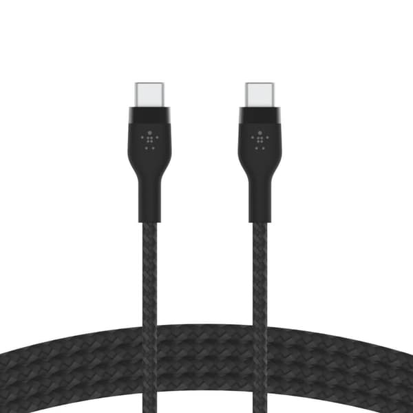 Belkin BOOST CHARGE USB-C til USB-C 2.0 Flettet silikon, 2 m, svart