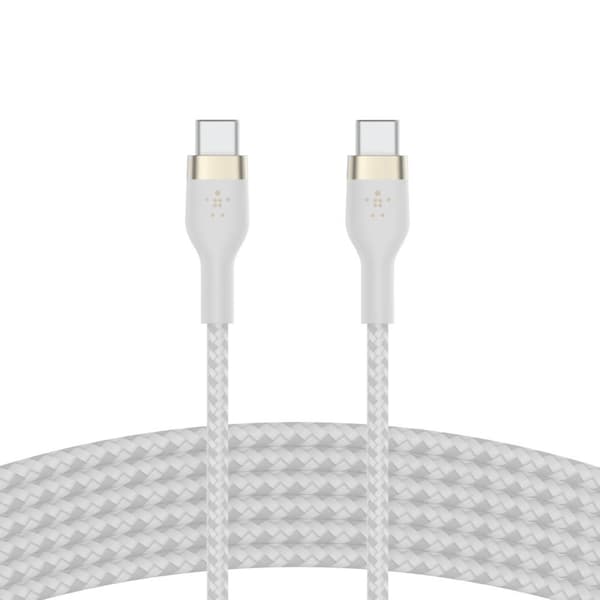 Belkin BOOST CHARGE USB-C to USB-C 2.0 Braided Silicon, 3m, White