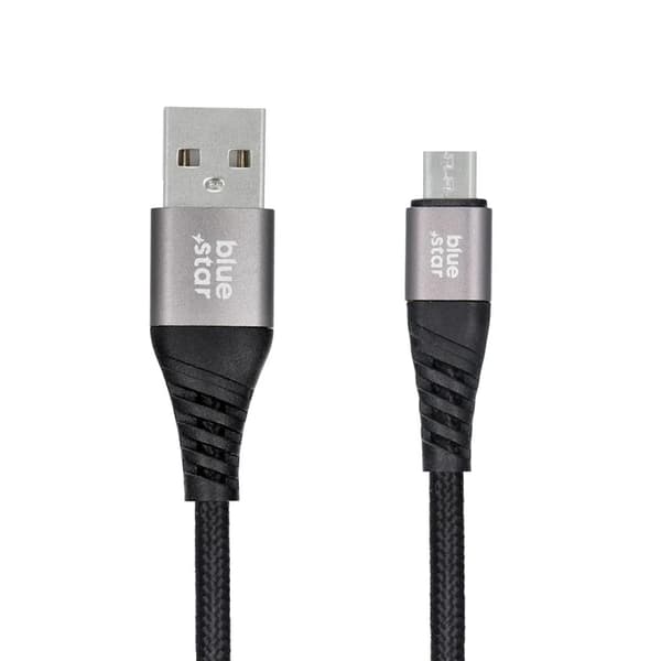 Blue Star USB-A Till Micro-USB Kabel 1.2m - Svart