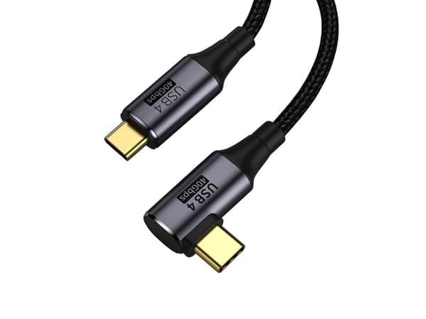 PremiumCord KU4CU08, 0,8 m, USB C, USB C, USB4 Gen 3x2, 40000 Mbit/s, musta, harmaa