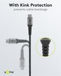 Miniatyrbillede 7 af 8: Goobay USB-C™-till-USB-C™-textilkabel med metallkontakter 1 m elegant och extra robust anslutningskabel för enheter med USB-C™-port