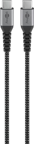 Miniatyrbillede 2 af 8: Goobay USB-C™-till-USB-C™-textilkabel med metallkontakter 1 m elegant och extra robust anslutningskabel för enheter med USB-C™-port
