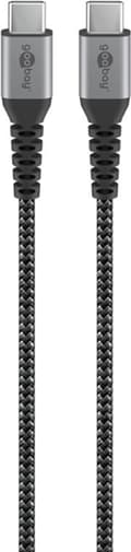 Miniatyrbillede 1 af 8: Goobay USB-C™-till-USB-C™-textilkabel med metallkontakter 1 m elegant och extra robust anslutningskabel för enheter med USB-C™-port