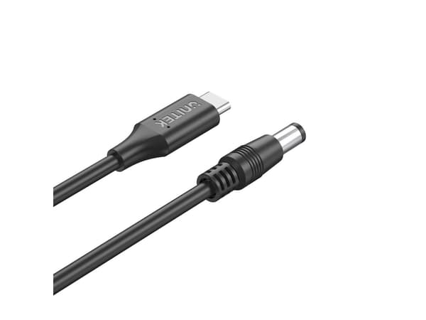 Unitek USB-C - DC USB-kabel 5,5 x 2,5 mm 1,8 m Svart (C14116BK-1,8M)