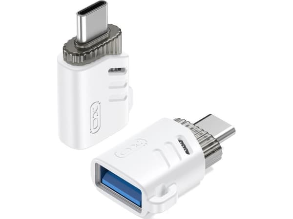 XO adapter USB-USB-C OTG, white (NB256B)