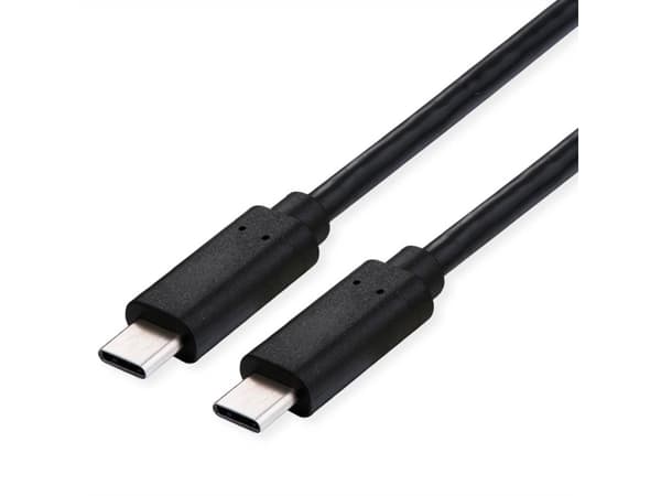 Värde USB-C-kabel USB4™ USB-C®-kontakt 0,50 m Svart Skärmad 11999091