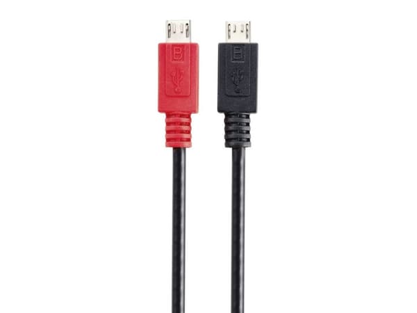 Renkforce USB-kaapeli USB 2.0 USB-mikro-B-kaapeli, USB-mikro-B-kaapeli 0,30 m Sort med OTG-funktion RF-5771772