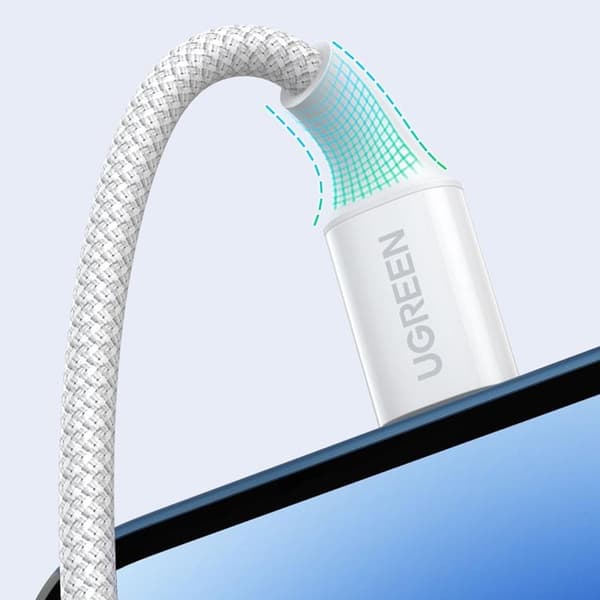 Ugreen US557 USB-C till USB-C kabel PD 100W 1m - Vit