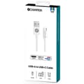 Miniatyrbild 2 av 2: CHAMPION USB-C till USB-A kabel 2m - Vit