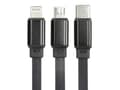 Miniatyrbild 3 av 5: Renkforce RF-5800360, 1 m, USB A, USB C/Micro-USB B/Lightning, USB 2.0, Svart