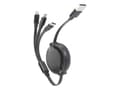 Miniatyrbild 2 av 5: Renkforce RF-5800360, 1 m, USB A, USB C/Micro-USB B/Lightning, USB 2.0, Svart