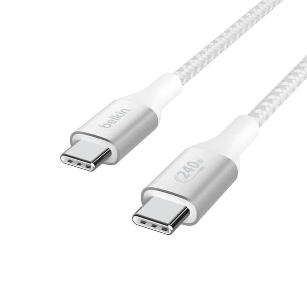 Belkin BOOST CHARGE 240W USB-C til USB-C-kabel, 1 m, hvit
