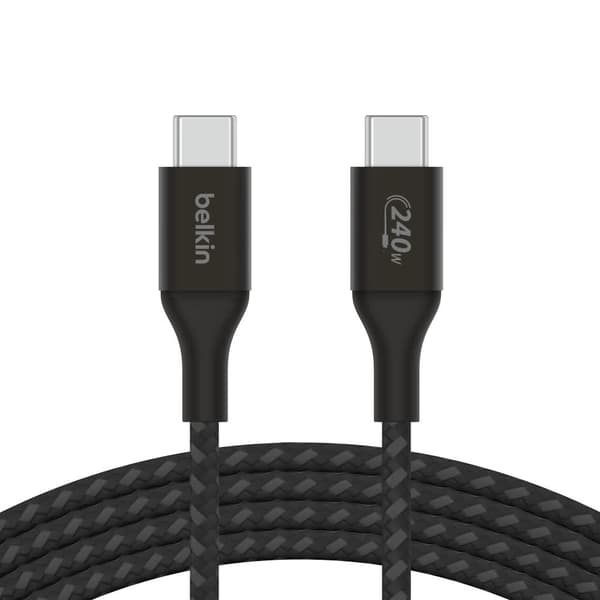 Belkin BOOST CHARGE 240W USB-C til USB-C-kabel, 2 m, svart