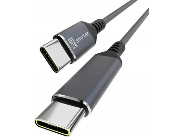 Smrter USB-C kabel USB 2.0 USB-C® stik, USB-C® stik 0.40 m Antracit med OTG-funktion, Rund, Stof-beklædning SMRTER_SPEEDY100_S_AT