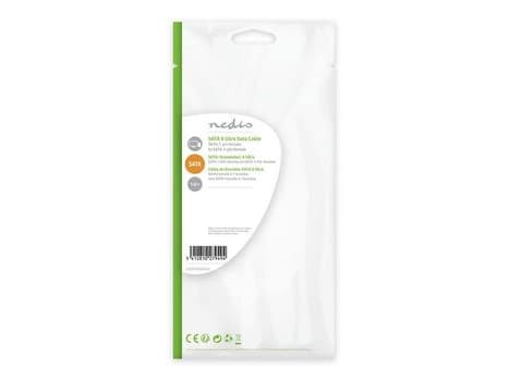 Nedis CCGP73255YE10, 1 m, SATA 7-pin, SATA 7-pin, Uros/uros, Musta, Keltainen, Yläreuna