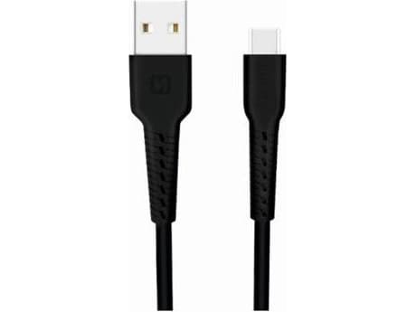 Swissten Basic Universal Quick Charge 3.1 USB-C Data- og ladekabel 1m Sort