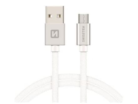 Swissten 71522203, 1,2 m, USB A, Micro-USB B, USB 2.0, 0,48 Gbit/s, Silver