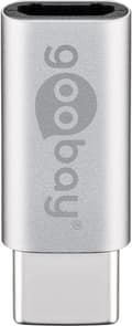 Pikkukuva 2 / 6: Goobay Adapter USB-C™ till USB 2.0 Micro-B, silver USB-C™ plugg > USB 2,0 mikro uttag (typ B)