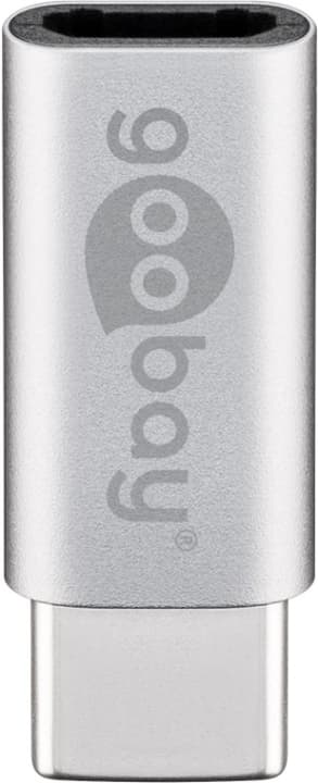 Goobay Adapter USB-C™ till USB 2.0 Micro-B, silver USB-C™ plugg > USB 2,0 mikro uttag (typ B)