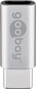 Pikkukuva 1 / 6: Goobay Adapter USB-C™ till USB 2.0 Micro-B, silver USB-C™ plugg > USB 2,0 mikro uttag (typ B)