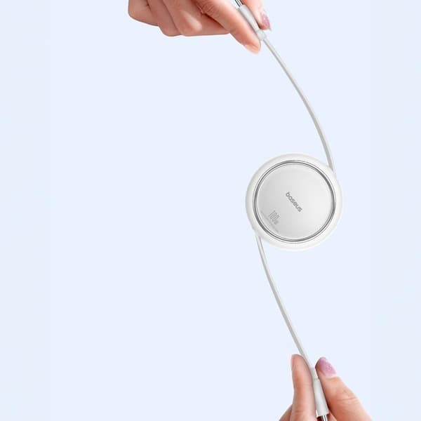 Baseus Retractable Free2Draw Mini USB-C - USB-C 100W 1m - Vit