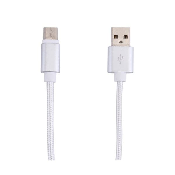 Lyhyt micro-usb USB-laturi 20 cm, hopea